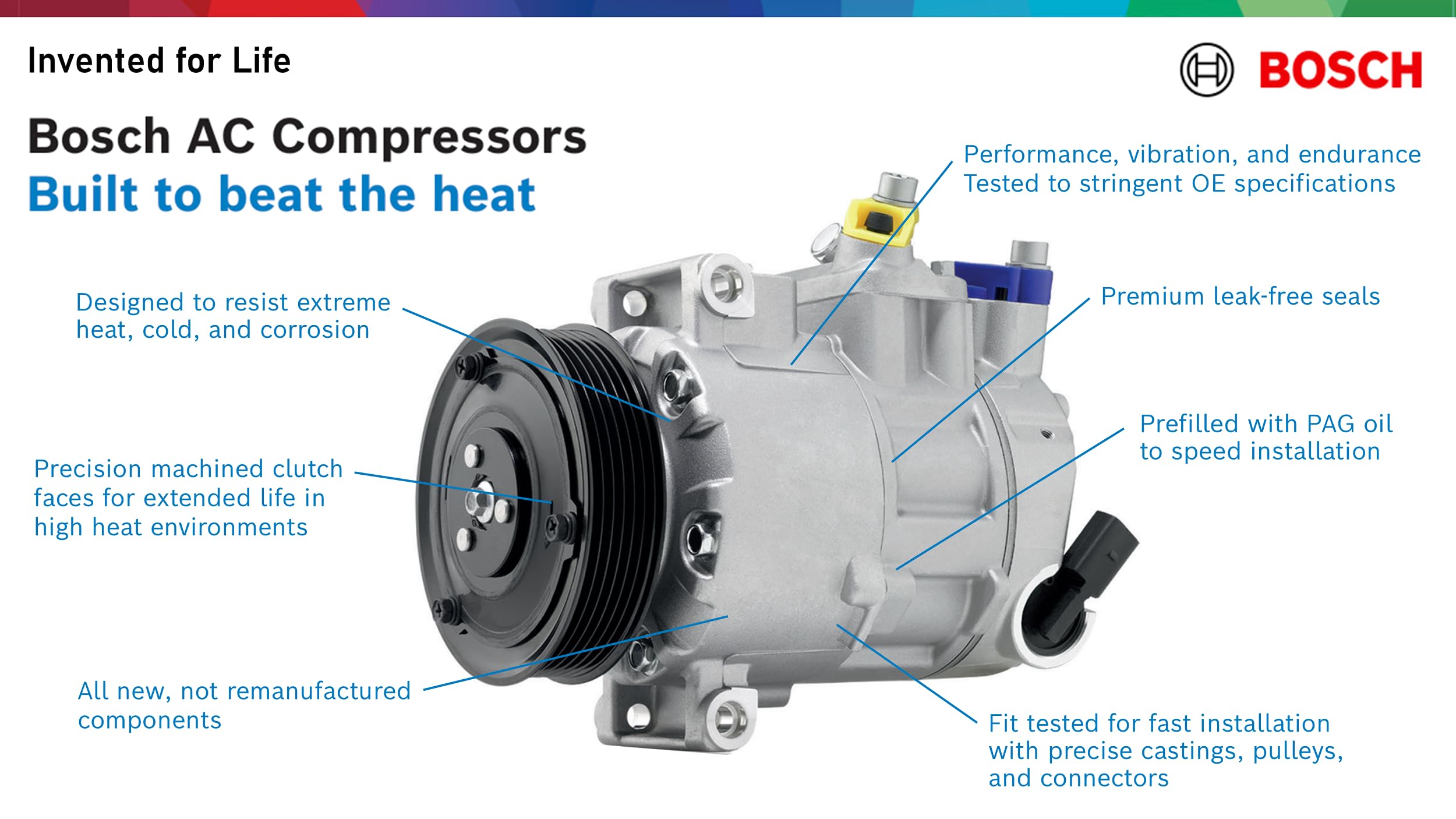 Amazon.com: BOSCH 1986AD1318 New A/C Compressor - Built to Beat